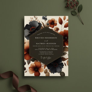 Sienna Floral Autumn Wedding Invitation