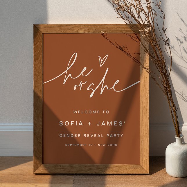 SIENNA Gender Reveal Welcome Sign 18x24 Poster (Creator Uploaded)