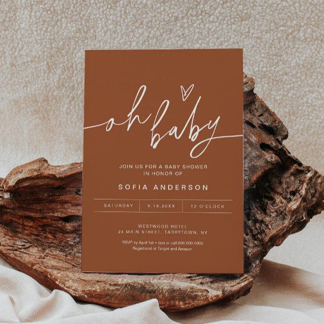 SIENNA Oh Baby Shower Invitation (Creator Uploaded)