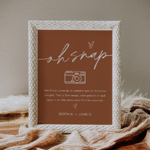 SIENNA Oh Snap Disposable Camera Wedding Sign