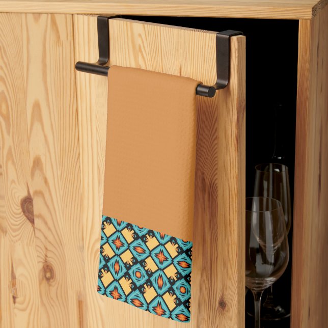 Sienna Reddish Orange Tea Towel (Thirds Fold)