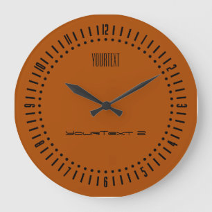 Sienna Solid Colour to Personalise on a Large Clock