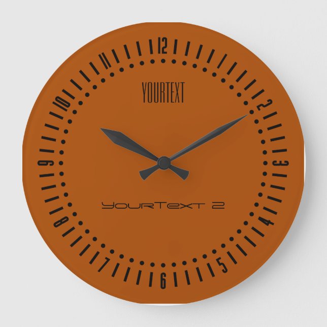 Sienna Solid Colour to Personalise on a Large Clock (Front)