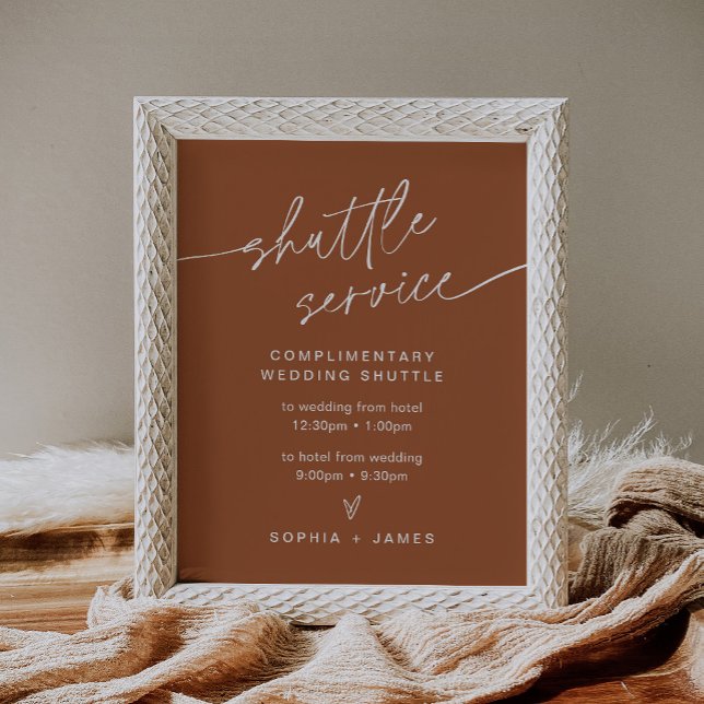 SIENNA Wedding Shuttle Service Sign (Creator Uploaded)