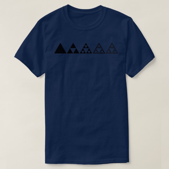 Sierpinski Triangle Mathematics Fractal Math Geome T-Shirt (Design Front)