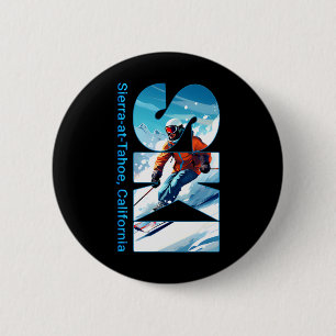 Sierra-at-tahoe Cool Skiing Vacation Ski Outdoor S 6 Cm Round Badge