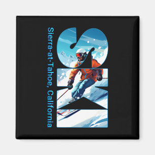 Sierra-at-tahoe Cool Skiing Vacation Ski Outdoor S Magnet