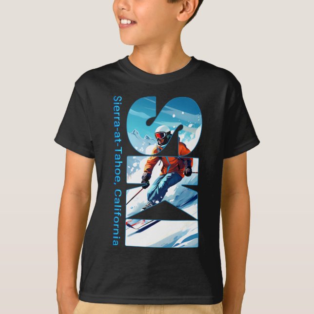 Sierra-at-tahoe Cool Skiing Vacation Ski Outdoor S T-Shirt (Front)