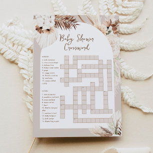 SIERRA Bohemian Baby Shower Crossword Game Card