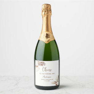 SIERRA Bohemian Bridal Shower Mini  Sparkling Wine Label