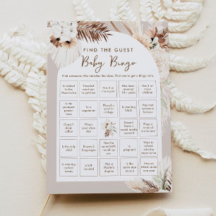 SIERRA Bohemian Find the Guest Baby Bingo Card
