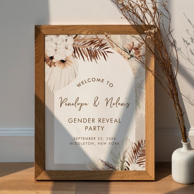 SIERRA Bohemian Gender Reveal Welcome Sign Poster (Creator Uploaded)