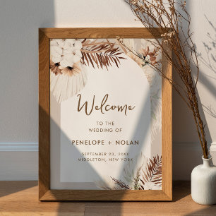 SIERRA Bohemian Wedding Welcome Poster Sign
