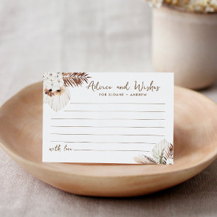 SIERRA Boho Wedding Advice and Wishes Card