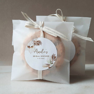 SIERRA Bohomian Bridal Shower  Classic Round Sticker