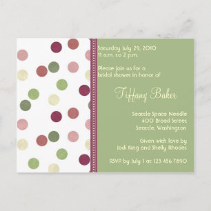 Sierra Bridal Shower Invitation Postcard