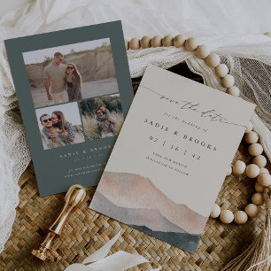 Sierra Dusk   Rustic Southwest Mountain Wedding Save The Date