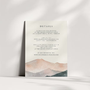 Sierra Dusk   Wedding Guest Details Enclosure Card