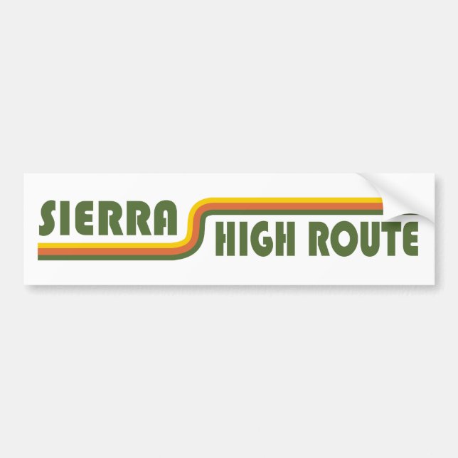 Sierra High Route California Bumper Sticker (Front)
