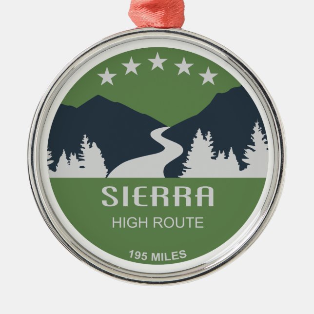 Sierra High Route Metal Ornament (Front)