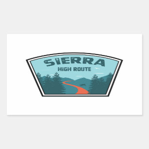 Sierra High Route Rectangular Sticker