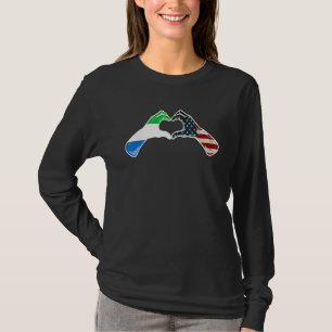 Sierra Leone American USA Flag USA Sierra Leonean T-Shirt