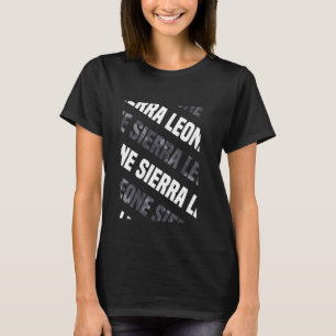 Sierra Leone Camo Pattern Grey Camouflage T-Shirt