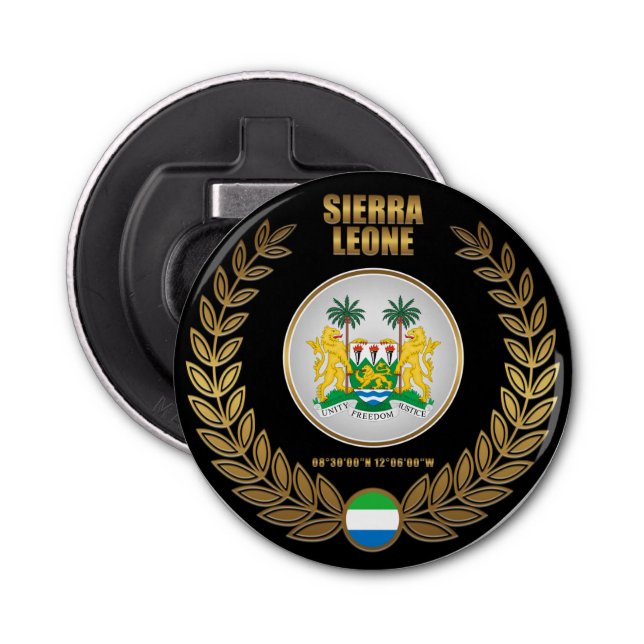 Sierra Leone Coat of Arms Bottle Opener (Front)