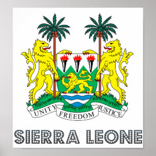Sierra Leone Coat of Arms Poster