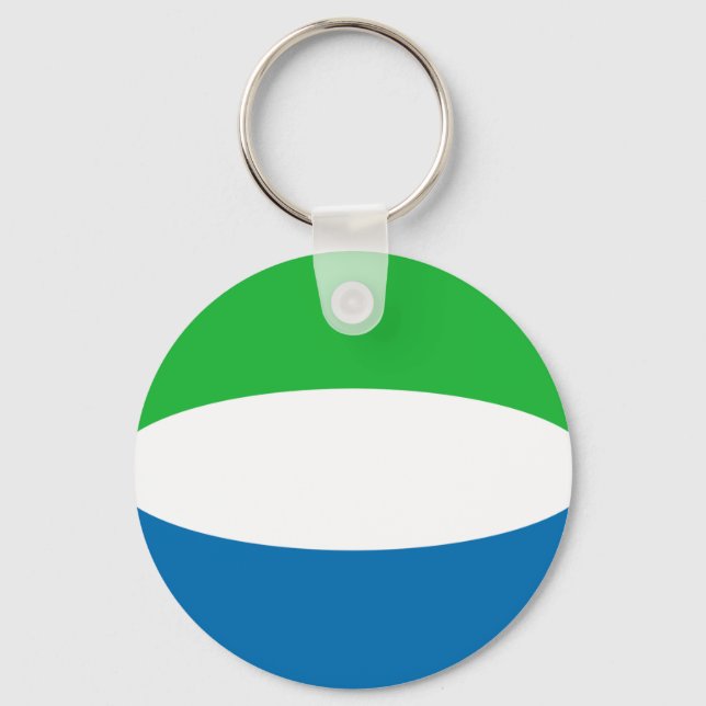 Sierra Leone Fisheye Flag Keychain (Front)