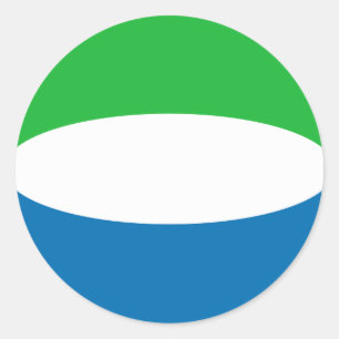 Sierra Leone Fisheye Flag Sticker