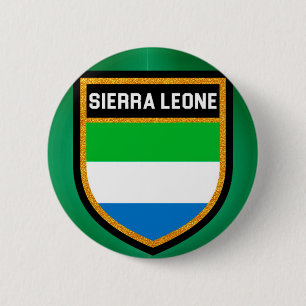 Sierra Leone Flag 6 Cm Round Badge