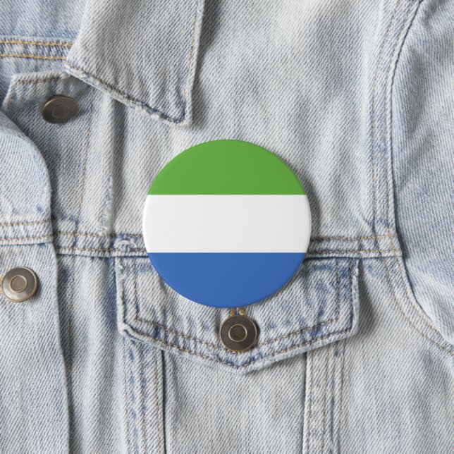 Sierra Leone flag 7.5 Cm Round Badge (In Situ)