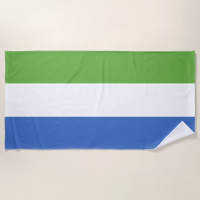 Sierra Leone flag Beach Towel (Front)