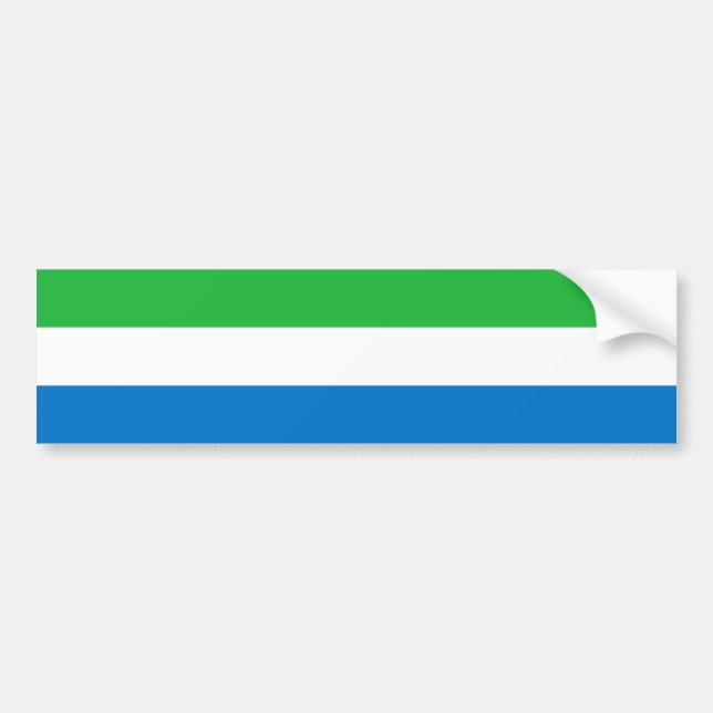 Sierra Leone Flag Bumper Sticker (Front)