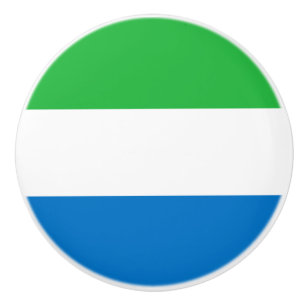 Sierra Leone Flag Ceramic Knob