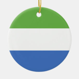Sierra Leone flag Ceramic Ornament