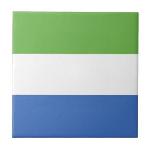 Sierra Leone flag Ceramic Tile