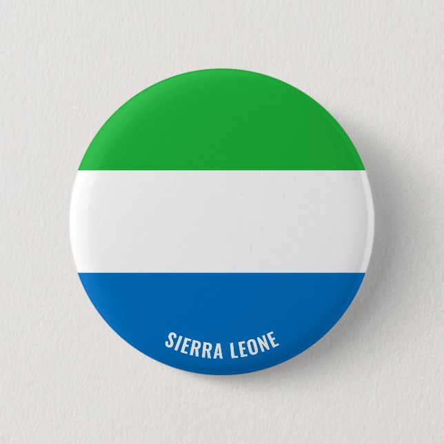Sierra Leone Flag Charming Patriotic Button (Front)