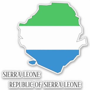 Sierra Leone Flag Charming Patriotic Map