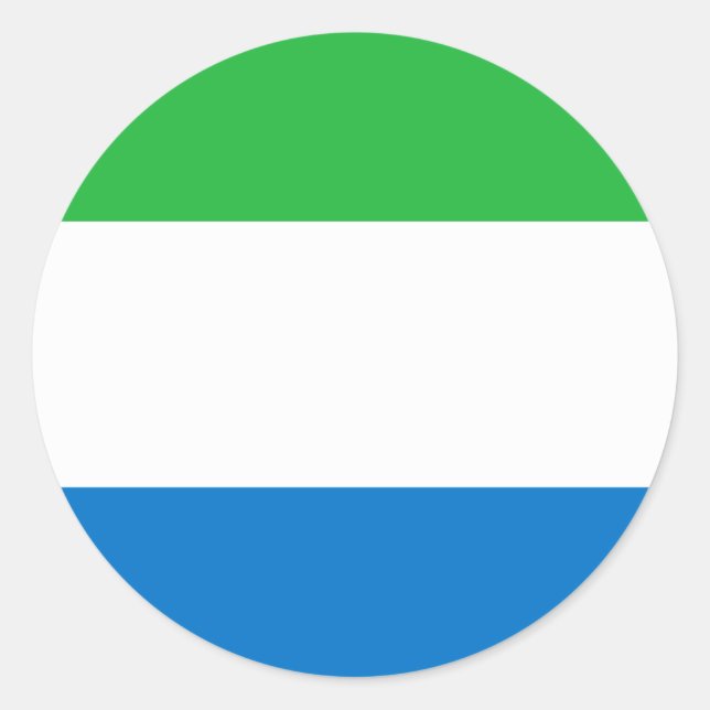 Sierra Leone Flag Classic Round Sticker (Front)