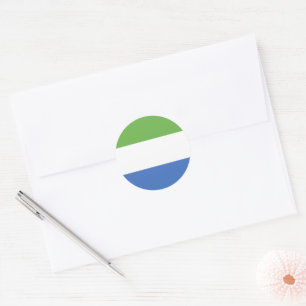 Sierra Leone flag Classic Round Sticker