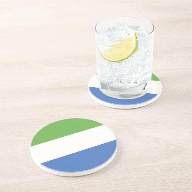 Sierra Leone flag Coaster (Side)