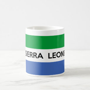 sierra leone flag country text name coffee mug