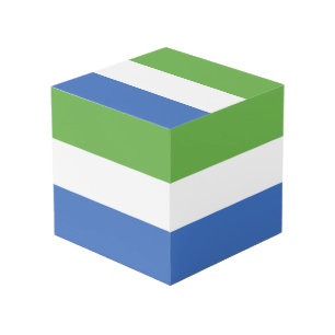 Sierra Leone flag Cube
