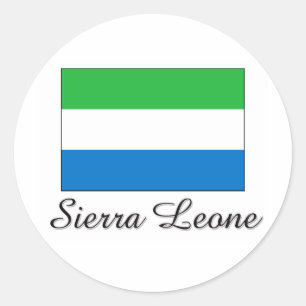 Sierra Leone Flag Design Classic Round Sticker