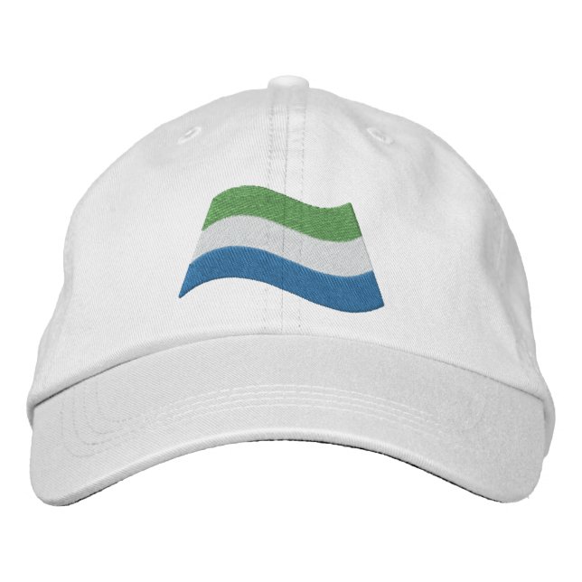Sierra Leone Flag Embroidered Hat (Front)