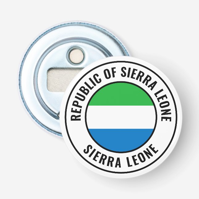Sierra Leone Flag Gorgeous Patriotic Bottle Opener (Front)