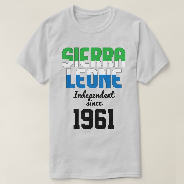 Sierra Leone Flag Independence Celebration T-Shirt (Design Front)