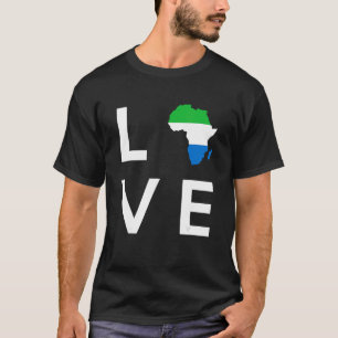 Sierra Leone Flag Love Africa Continent for Sierra T-Shirt